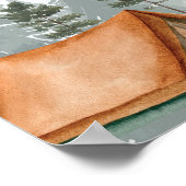 Camping Woodland Erste Geburtstagsfeier Poster (Ecke)