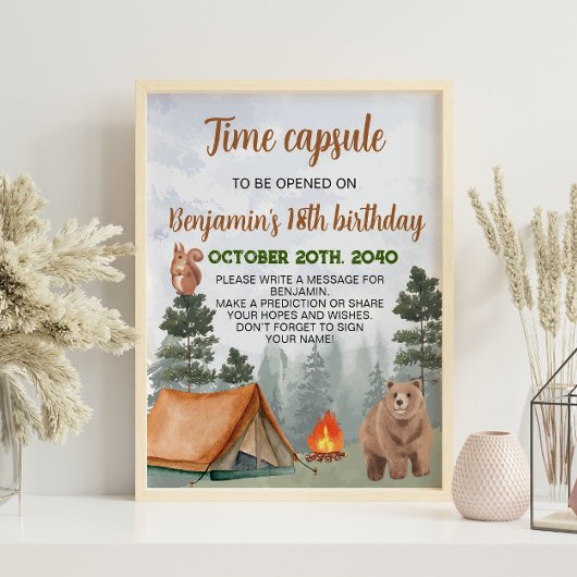 Camping Woodland Time Kapselplakat Poster
