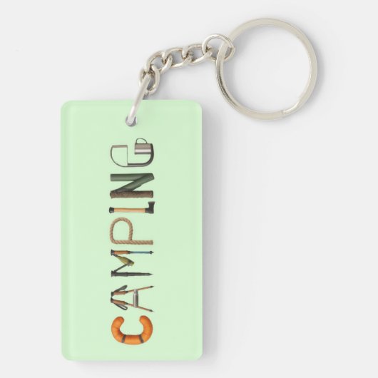 Camping Word Schlüsselanhänger (Rückseite)