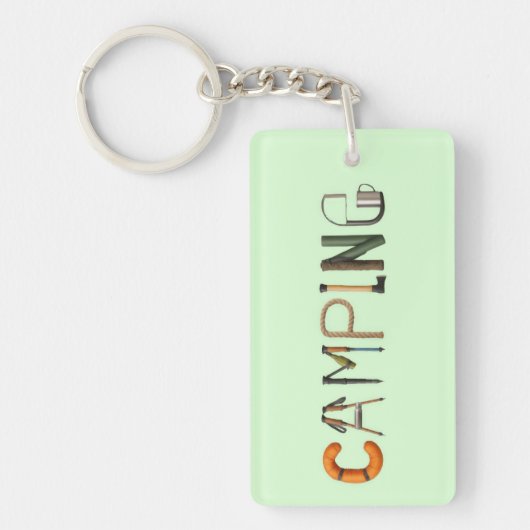 Camping Word Schlüsselanhänger (Vorderseite)