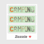 Camping Word Sticker Set (Blatt)