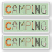 Camping Word Sticker Set (Vorderseite)