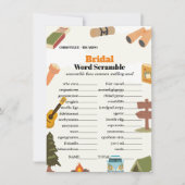 Camping Wortmarke: Brautparty-Spielkarte Einladung (Vorderseite)