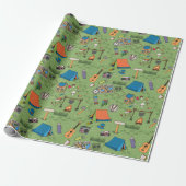 Camping Wrapping Paper Geschenkpapier (Ungerollt)