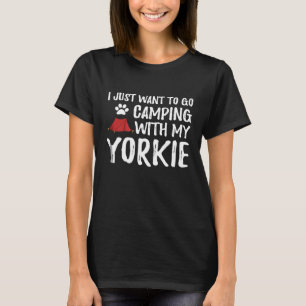 Camping Yorkie für lustige Hunde Mama oder Hunde V T-Shirt