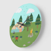 Camping-Zeit-Uhr Große Wanduhr (Winkel)