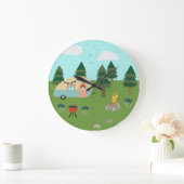 Camping-Zeit-Uhr Große Wanduhr (Zuhause)