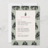 Camping Zelt Berg Junggeselinnen-Abschied Einladung (Rückseite)