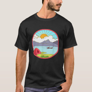 Camping Zelt Berge Landschaft Wandern Natur Liebh T-Shirt