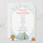 Camping Zelt Bonfire Boy Geburtstagseinladung Einladung (Rückseite)