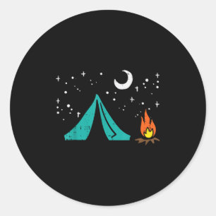 Camping Zelt Camper Boys Girls Kinder Männer Wo Runder Aufkleber