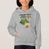 Camping Zelt, Campfire, S'mores Hoodie (Vorderseite)