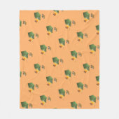 Camping Zelt, Campfire und Smores-Muster Fleecedecke (Vorderseite)