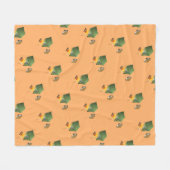 Camping Zelt, Campfire und Smores-Muster Fleecedecke (Vorderseite (Horizontal))