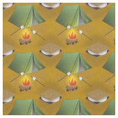 Camping Zelt Campfire und Smores Muster Stoff (Nahaufnahme)