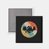 Camping Zelt Camping Retro Magnet (Vorderseite/Rückseite)