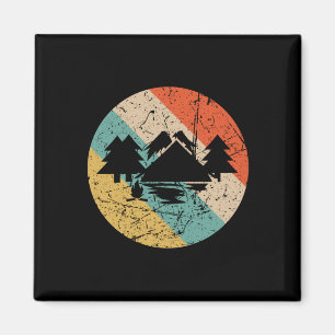 Camping Zelt Camping Retro Magnet