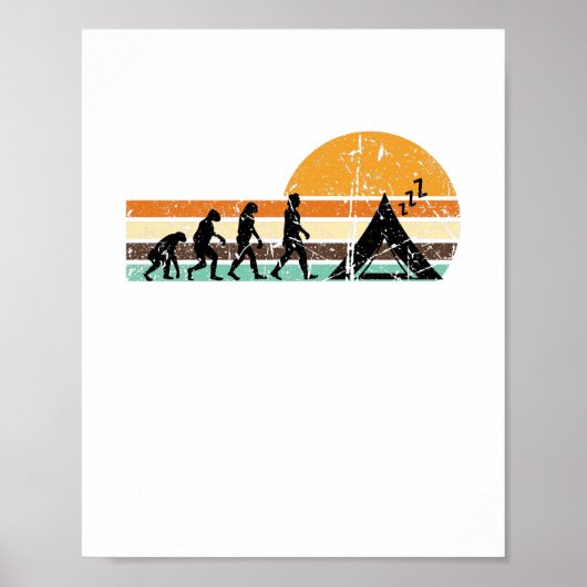 Camping Zelt Camping Retro Poster (Vorne)