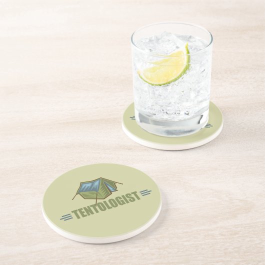 Camping, Zelt Getränkeuntersetzer (Seite)