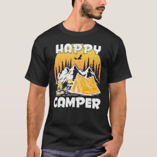 Camping-Zelt Glücklicher Camper Outdoor-Aktivität T-Shirt