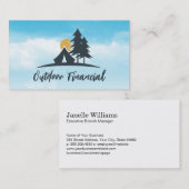 Camping Zelt im Wald | Sky Visitenkarte (Vorne/Hinten)