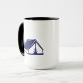 Camping Zelt im Wald Tasse (Vorderseite Links)