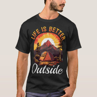 Camping-Zelt-Leben ist besser draußen T-Shirt