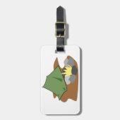 Camping Zelt und Campfire Abenteuer im Freien Gepäckanhänger (Vorderseite vertikal)