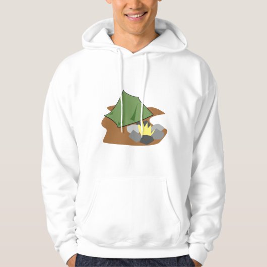 Camping Zelt und Campfire Abenteuer im Freien Hoodie (Vorderseite)