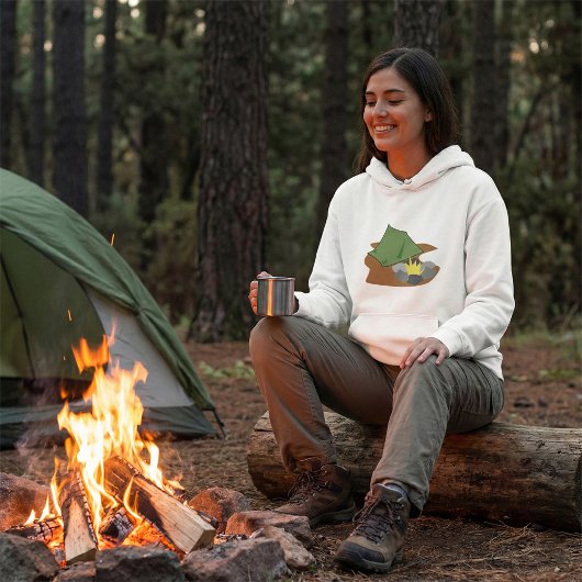Camping Zelt und Campfire Abenteuer im Freien Hoodie