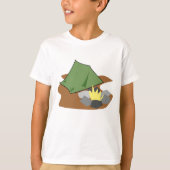Camping Zelt und Campfire Abenteuer im Freien T-Shirt (Vorderseite)