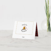 Camping Zelt und Campfire mit Foto Vielen Dank Dankeskarte (Rückseite)