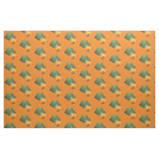 Camping Zelt und Campfire-Muster Stoff (Fat Quarter (45,7 x 55,9 cm))