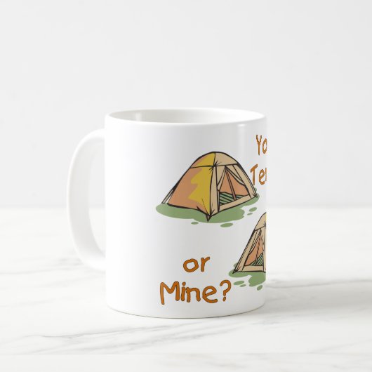 Camping-Zelte Kaffeetasse (Vorderseite Links)