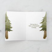 Camping, Zelte und Campfire Wald Geburtstag Karte (Innenseite)