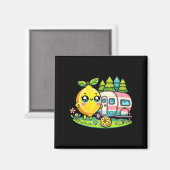Camping Zitrone Magnet (Vorderseite/Rückseite)