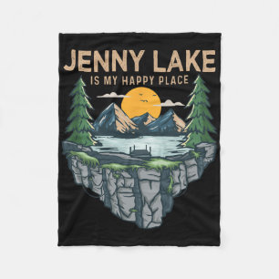 Camping zum Angeln - Mein glücklicher Platz Jenny  Fleecedecke