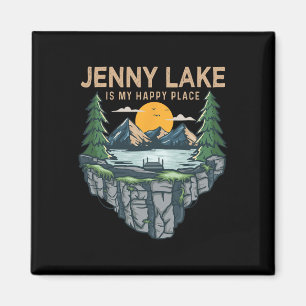 Camping zum Angeln - Mein glücklicher Platz Jenny Magnet