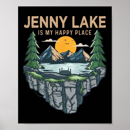 Camping zum Angeln - Mein glücklicher Platz Jenny  Poster (Vorne)