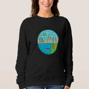 Camping zum Angeln mein glücklicher Platz tiefer B Sweatshirt