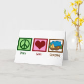 Camping zur Liebe des Friedens Karte (Gelbe Blume)