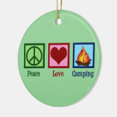 Camping zur Liebe des Friedens Keramik Ornament (Links)
