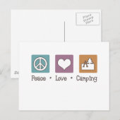 Camping zur Liebe des Friedens Postkarte (Vorne/Hinten)