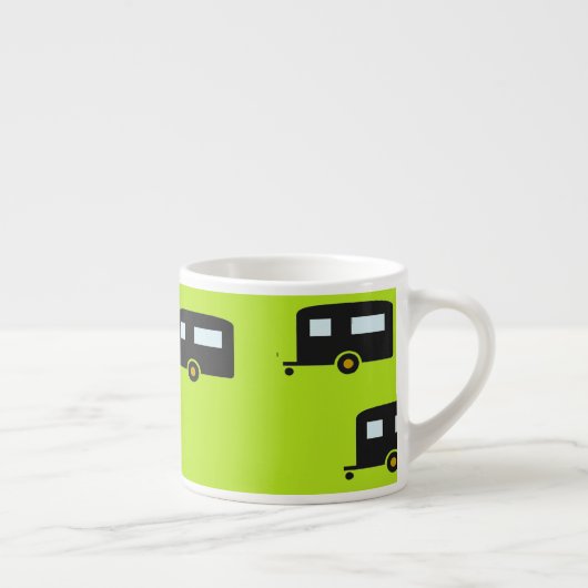 Campinganhänger auf grün espressotasse (Rechts)
