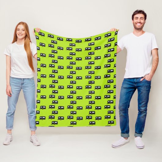 Campinganhänger auf grün fleecedecke (Beispiel)