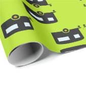 Campinganhänger auf grün geschenkpapier (Rolleneckpunkt)