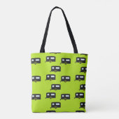 Campinganhänger auf grün tasche (Rückseite)