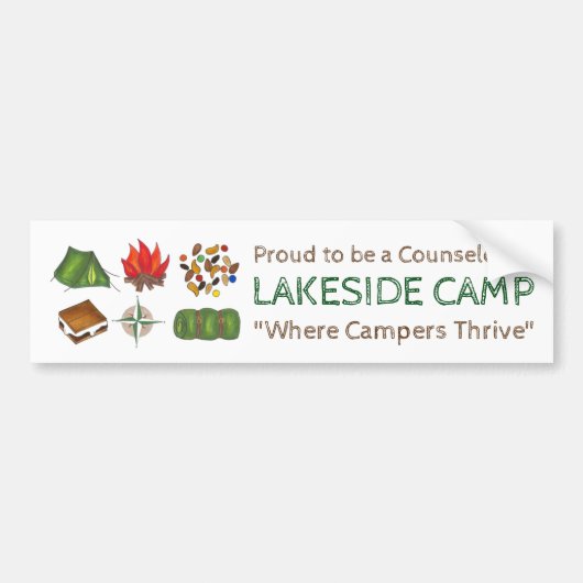 Campingberater Campfire Kompass Autoaufkleber (Vorne)