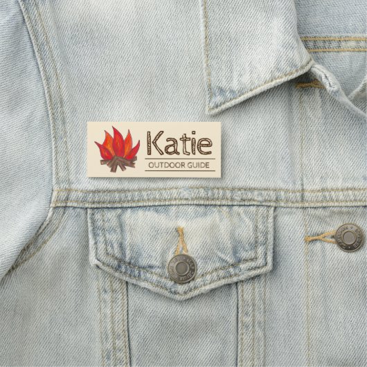 Campingberater Wandern Campfeuer Außenhilfe Namensschild (Beispiel)