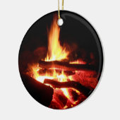 Campingfeuer Keramik Ornament (Links)